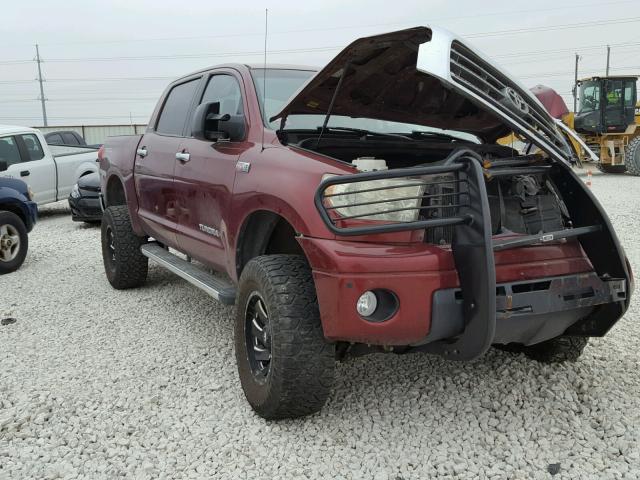 5TBDV581X7S457153 - 2007 TOYOTA TUNDRA CRE MAROON photo 1