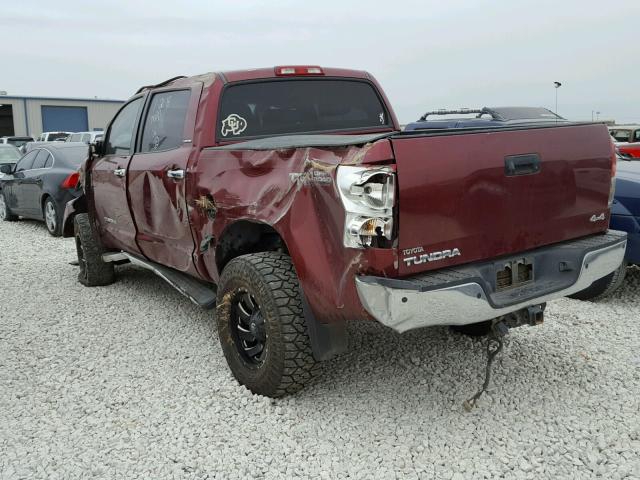 5TBDV581X7S457153 - 2007 TOYOTA TUNDRA CRE MAROON photo 3