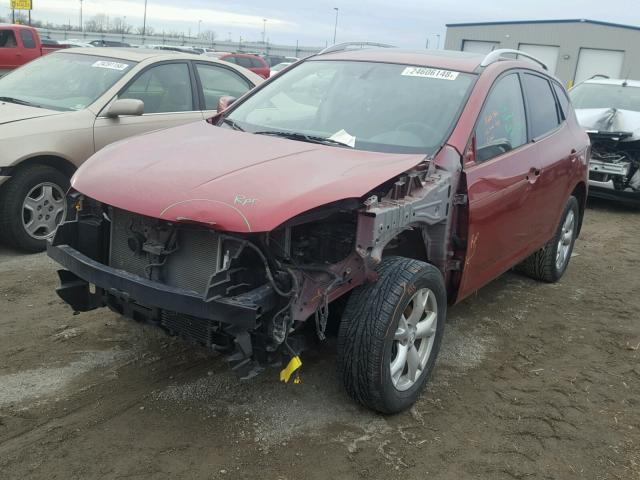 JN8AS58T58W012345 - 2008 NISSAN ROGUE S RED photo 2