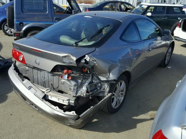 JH4DC54835S007069 - 2005 ACURA RSX GRAY photo 4