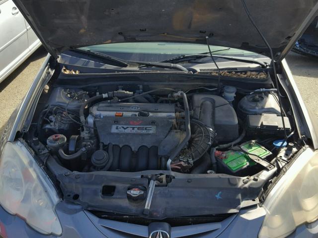 JH4DC54835S007069 - 2005 ACURA RSX GRAY photo 7