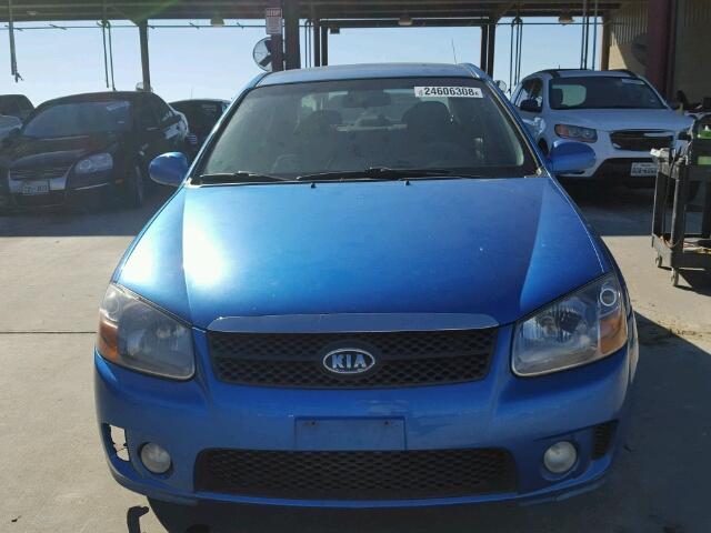 KNAFE121875009580 - 2007 KIA SPECTRA EX BLUE photo 9