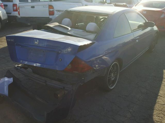 1HGEM22944L045658 - 2004 HONDA CIVIC EX BLUE photo 4