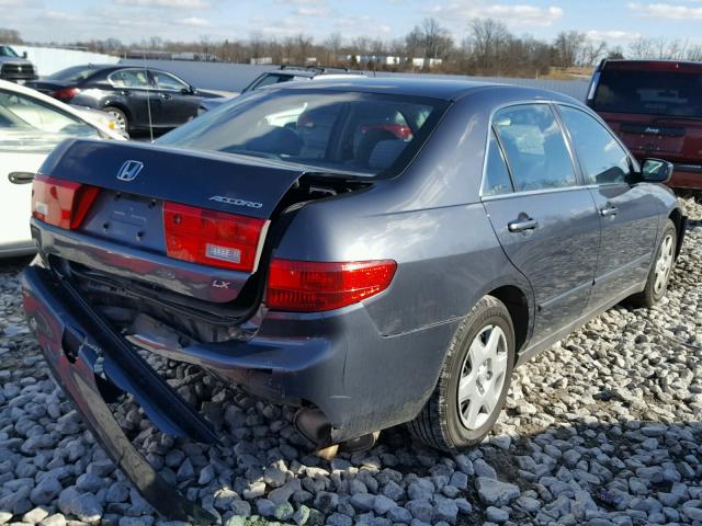 1HGCM56485A112279 - 2005 HONDA ACCORD LX GRAY photo 4