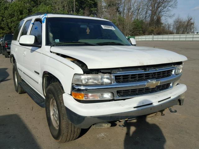 1GNEK13Z82R120019 - 2002 CHEVROLET TAHOE K150 WHITE photo 1