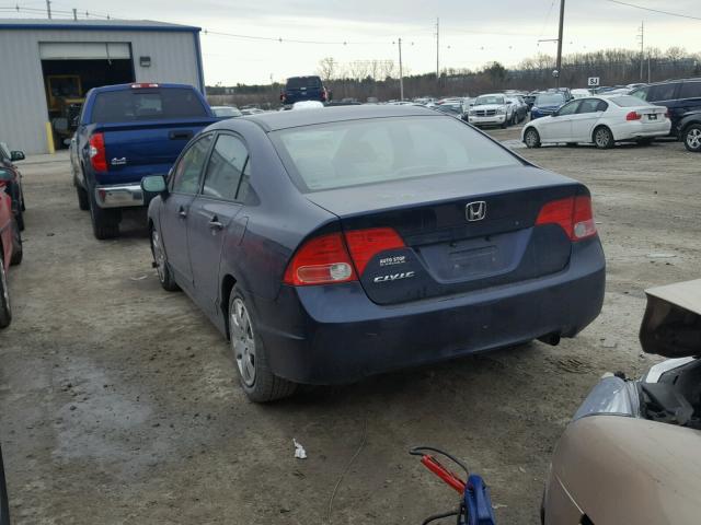 1HGFA16546L031826 - 2006 HONDA CIVIC LX BLUE photo 3