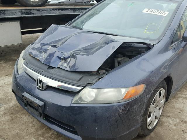 1HGFA16546L031826 - 2006 HONDA CIVIC LX BLUE photo 9