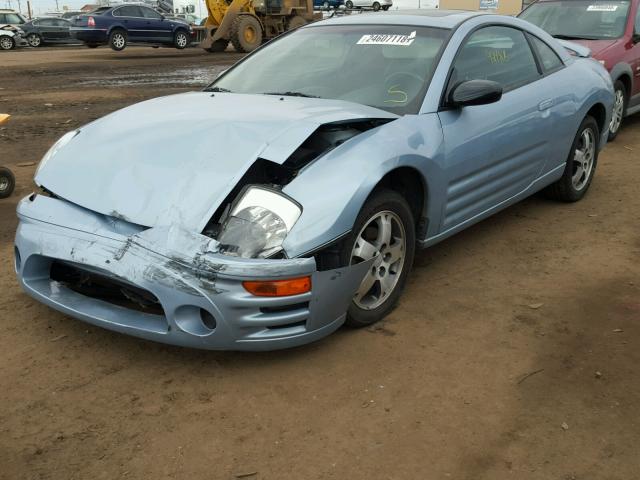 4A3AC44G94E066644 - 2004 MITSUBISHI ECLIPSE GS BLUE photo 2