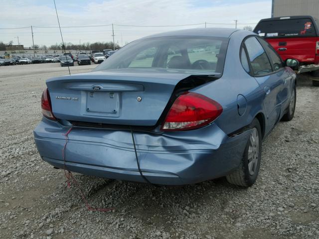 1FAFP53U97A105017 - 2007 FORD TAURUS SE BLUE photo 4