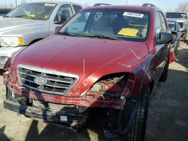 KNDJC735X85795553 - 2008 KIA SORENTO EX RED photo 2