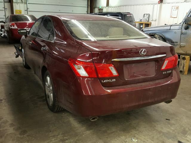 JTHBJ46G382220958 - 2008 LEXUS ES 350 RED photo 3