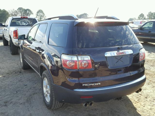 1GKER13D49J158580 - 2009 GMC ACADIA SLE BURGUNDY photo 3