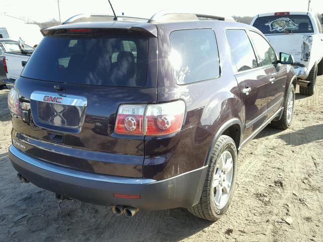 1GKER13D49J158580 - 2009 GMC ACADIA SLE BURGUNDY photo 4