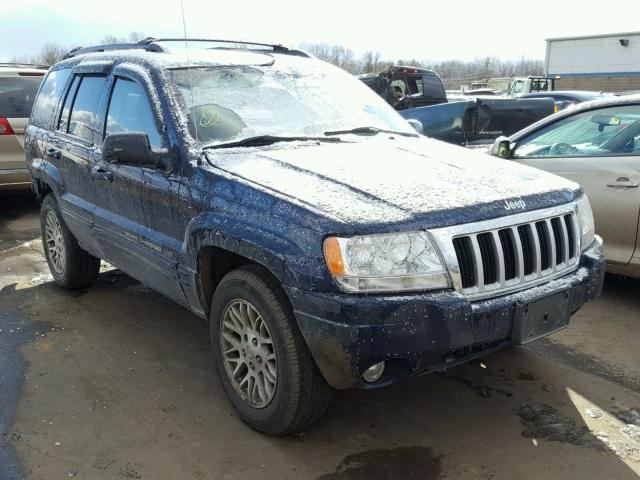 1J8GW58J44C374373 - 2004 JEEP GRAND CHER BLUE photo 1