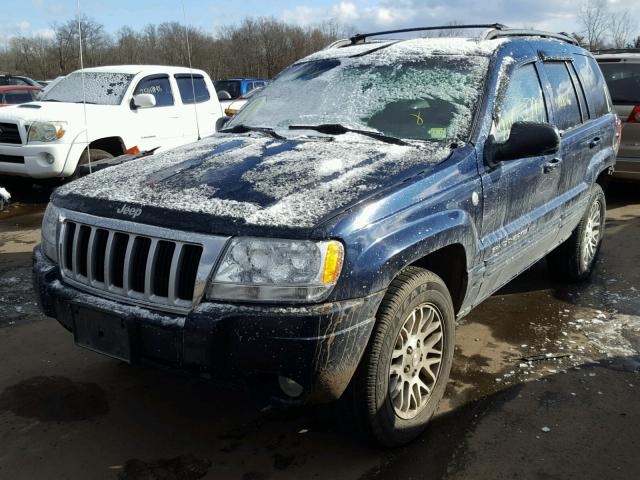 1J8GW58J44C374373 - 2004 JEEP GRAND CHER BLUE photo 2