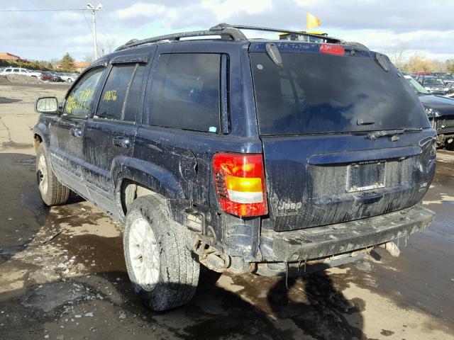 1J8GW58J44C374373 - 2004 JEEP GRAND CHER BLUE photo 3