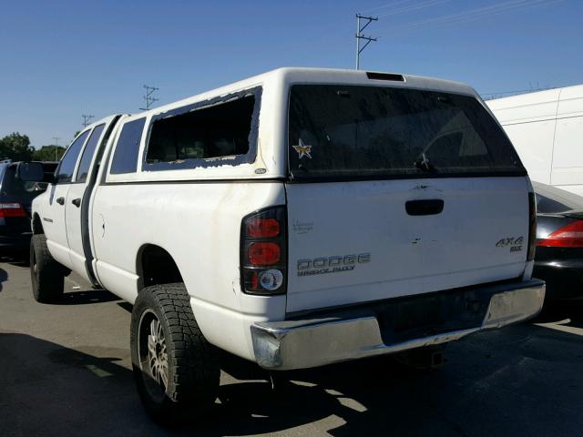 3D7KU28DX4G160569 - 2004 DODGE RAM 2500 S WHITE photo 3