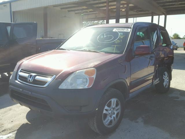 SHSRD78843U128044 - 2003 HONDA CR-V EX BURGUNDY photo 2