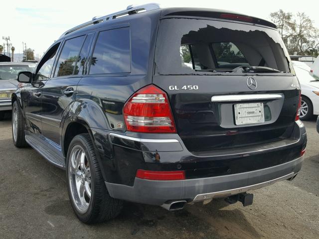 4JGBF71E27A135880 - 2007 MERCEDES-BENZ GL 450 4MA BLACK photo 3