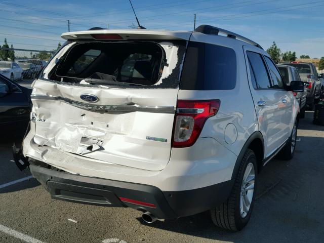 1FM5K7D92EGA13666 - 2014 FORD EXPLORER X WHITE photo 4