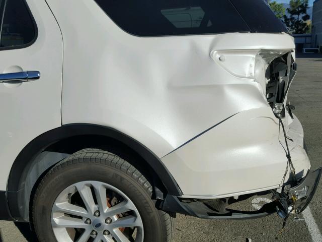 1FM5K7D92EGA13666 - 2014 FORD EXPLORER X WHITE photo 9