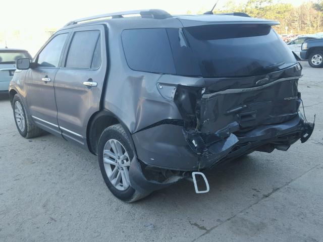 1FM5K7D80DGA74004 - 2013 FORD EXPLORER X GRAY photo 3