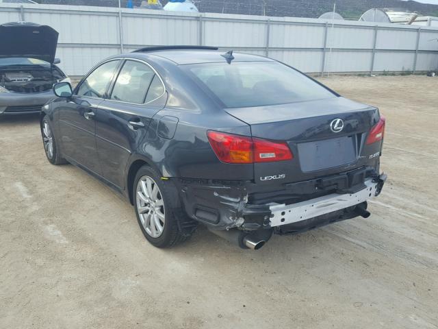 JTHBK262585077886 - 2008 LEXUS IS 250 BLACK photo 3