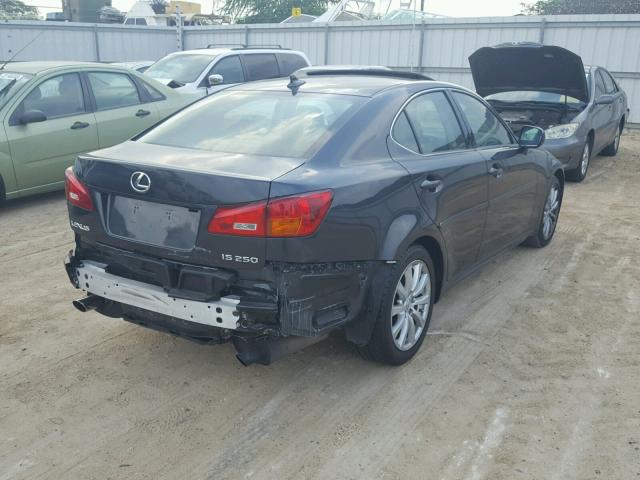 JTHBK262585077886 - 2008 LEXUS IS 250 BLACK photo 4