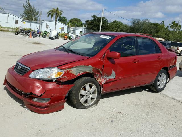 1NXBR32E43Z094465 - 2003 TOYOTA COROLLA CE RED photo 2