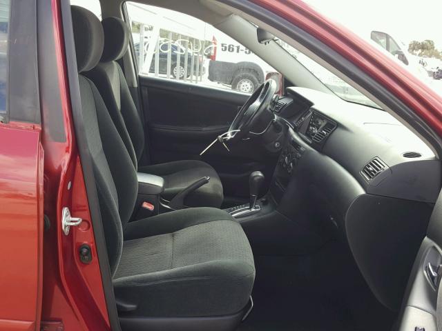 1NXBR32E43Z094465 - 2003 TOYOTA COROLLA CE RED photo 5