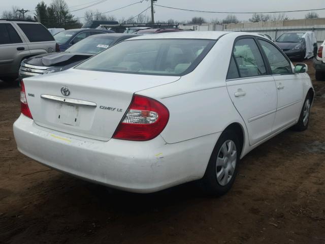 4T1BE32K83U126805 - 2003 TOYOTA CAMRY LE WHITE photo 4
