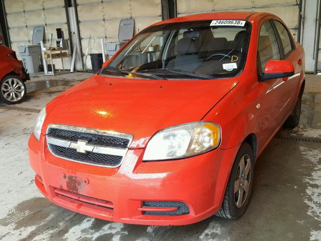 KL1TD56627B063441 - 2007 CHEVROLET AVEO BASE RED photo 2