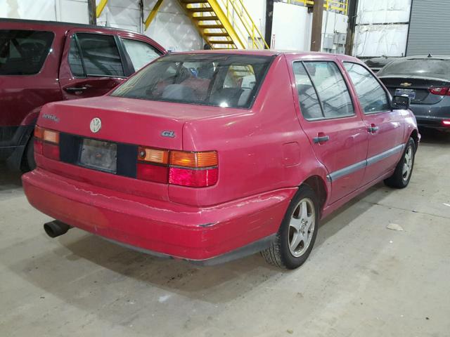 3VWRA81HXSM012192 - 1995 VOLKSWAGEN JETTA III RED photo 4