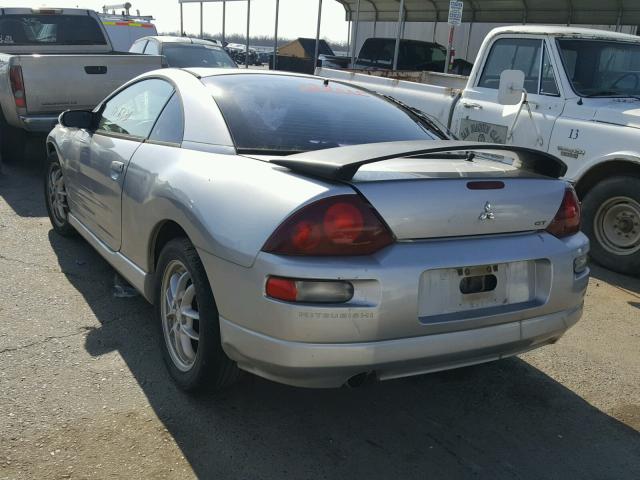 4A3AC54H32E067834 - 2002 MITSUBISHI ECLIPSE GT SILVER photo 3