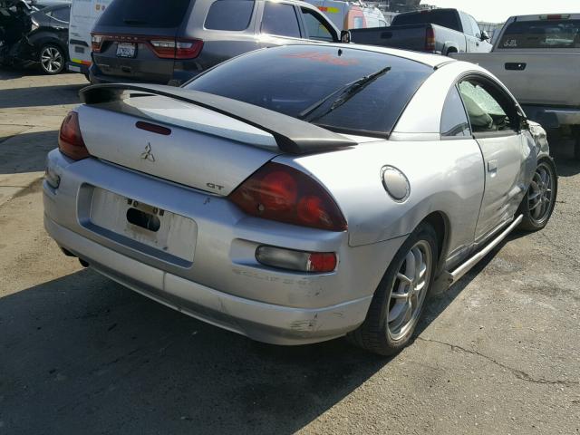 4A3AC54H32E067834 - 2002 MITSUBISHI ECLIPSE GT SILVER photo 4