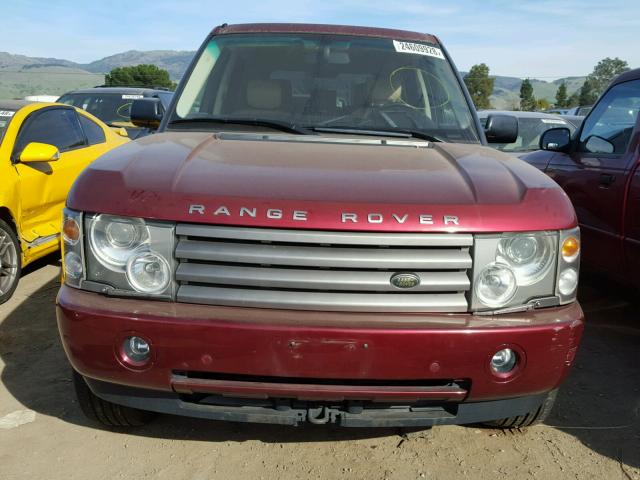 SALME11474A153638 - 2004 LAND ROVER RANGE ROVE BURGUNDY photo 9