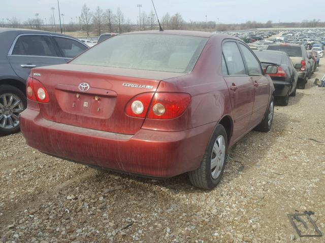 1NXBR30E68Z034827 - 2008 TOYOTA COROLLA CE RED photo 4