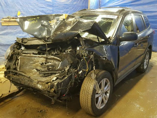 5XYZHDAG3BG041884 - 2011 HYUNDAI SANTA FE S BLUE photo 2