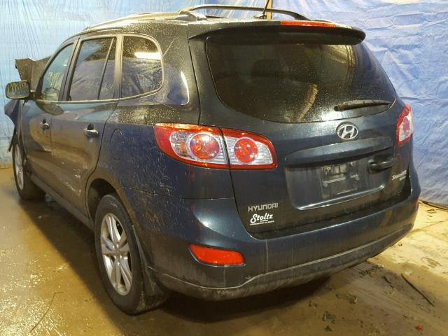 5XYZHDAG3BG041884 - 2011 HYUNDAI SANTA FE S BLUE photo 3