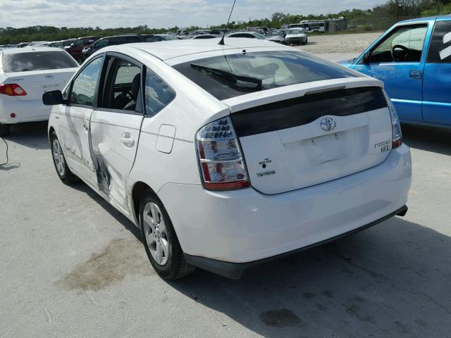 JTDKB20U277655120 - 2007 TOYOTA PRIUS WHITE photo 3