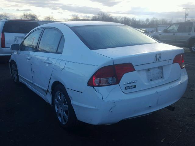 2HGFA16588H330087 - 2008 HONDA CIVIC LX WHITE photo 3