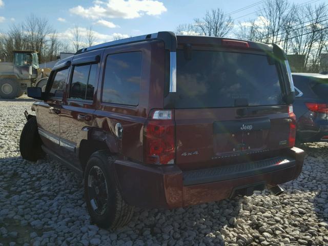 1J8HG48P97C620970 - 2007 JEEP COMMANDER მუქწითელი ფოტო 3