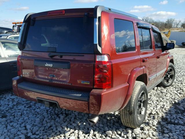 1J8HG48P97C620970 - 2007 JEEP COMMANDER MAROON photo 4