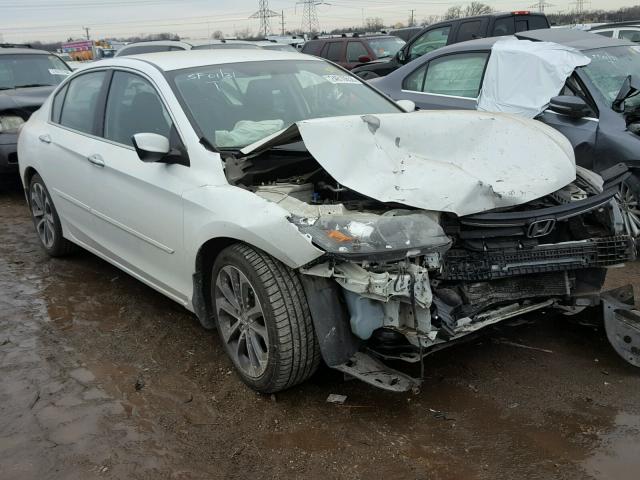 1HGCR2F50EA003680 - 2014 HONDA ACCORD SPO WHITE photo 1