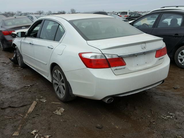 1HGCR2F50EA003680 - 2014 HONDA ACCORD SPO WHITE photo 3