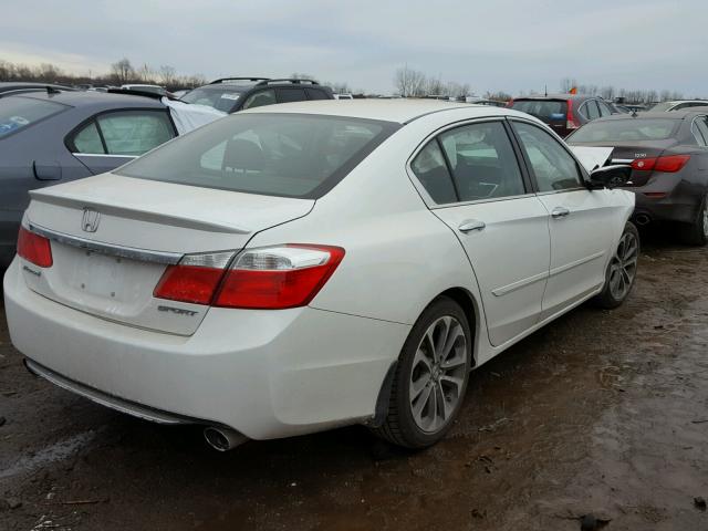 1HGCR2F50EA003680 - 2014 HONDA ACCORD SPO WHITE photo 4