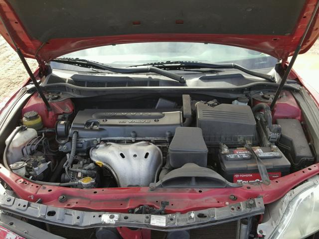 4T1BE46K99U307002 - 2009 TOYOTA CAMRY BASE RED photo 7