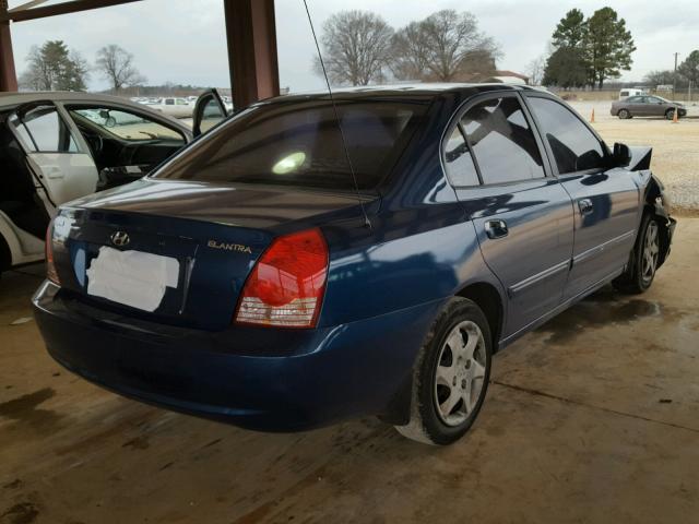 KMHDN46D15U024033 - 2005 HYUNDAI ELANTRA GL BLUE photo 4