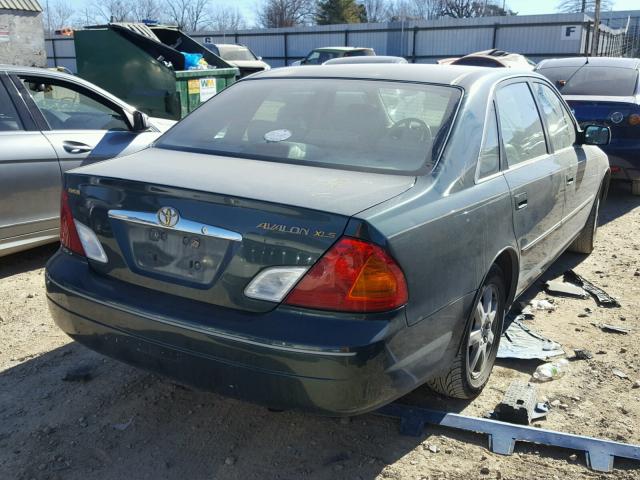 4T1BF28B52U212134 - 2002 TOYOTA AVALON XL GREEN photo 4