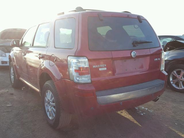 4M2CU97128KJ06609 - 2008 MERCURY MARINER PR RED photo 3